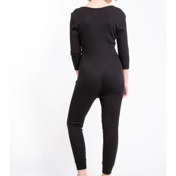 Smash + Tess Coffee Time Waffle LS Romper Black XS - Picture 9 of 9